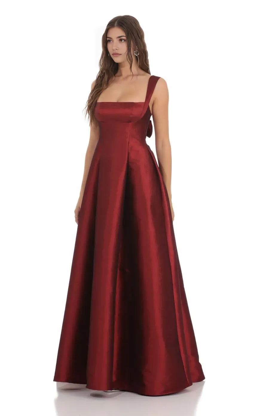 A-Line/Princess Regular Straps Sleeveless Up Floor-Length Prom Dress