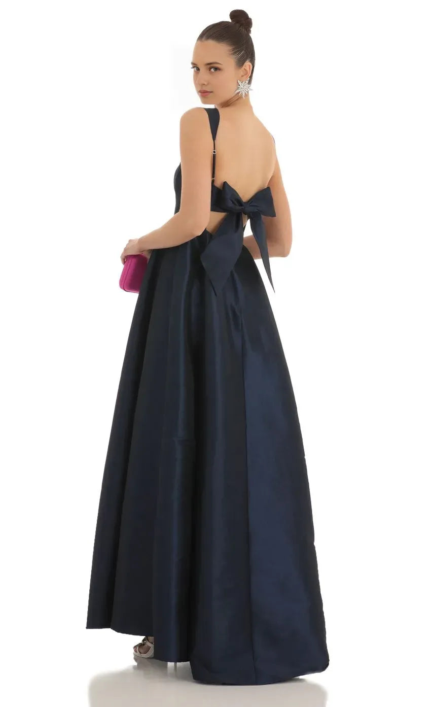 A-Line/Princess Regular Straps Sleeveless Up Floor-Length Prom Dress