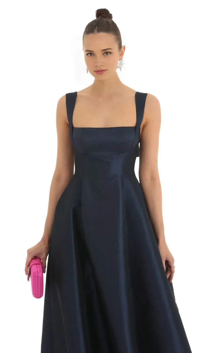 A-Line/Princess Regular Straps Sleeveless Up Floor-Length Prom Dress