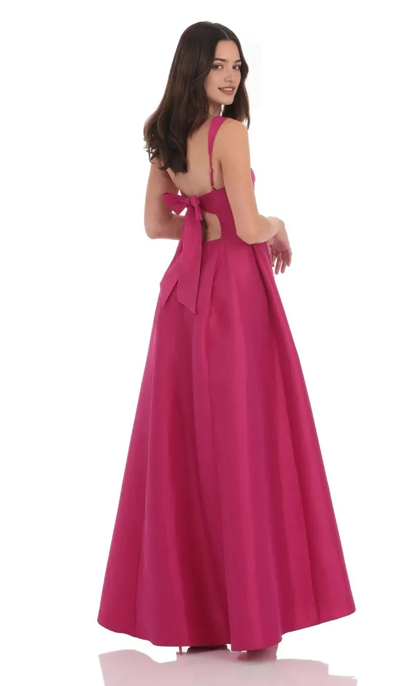 A-Line/Princess Regular Straps Sleeveless Up Floor-Length Prom Dress