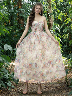 A-Line Strapless Neck Sleeveless Up Ankle-Length Prom Dress