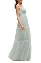 A-Line Strapless Sleeveless Zipper Up Floor-Length Prom Dress