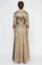 A-Line V Neck Long Sleeve Floor-Length Mother of the Bride Dress