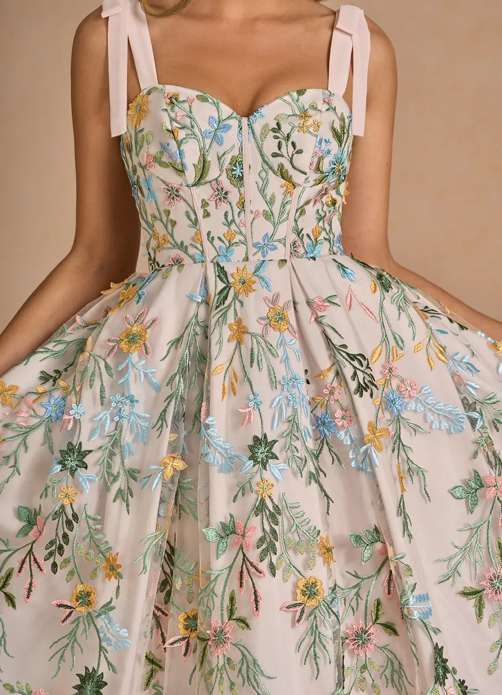 A-Line&Princess Sweetheart Neck Sleeveless Backless Tea-Length Evening Dress