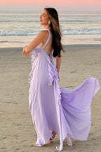 A Line Strapless Neck Sleeveless Up Floor-Length Prom Dress
