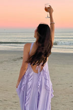 A Line Strapless Neck Sleeveless Up Floor-Length Prom Dress