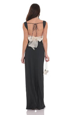 Sheath/Column Cowl Neck Open Back Up Floor-Length Prom Dress