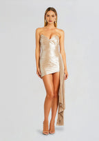 Sheath/Column Strapless Sleeveless Side Zip Short-Mini Homecoming Dress