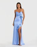 Sheath/Column Strapless Sleeveless Zipper Up Floor-Length Prom Dress
