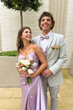 V Neck Sleeveless Fitted Pleated Long Prom Dress