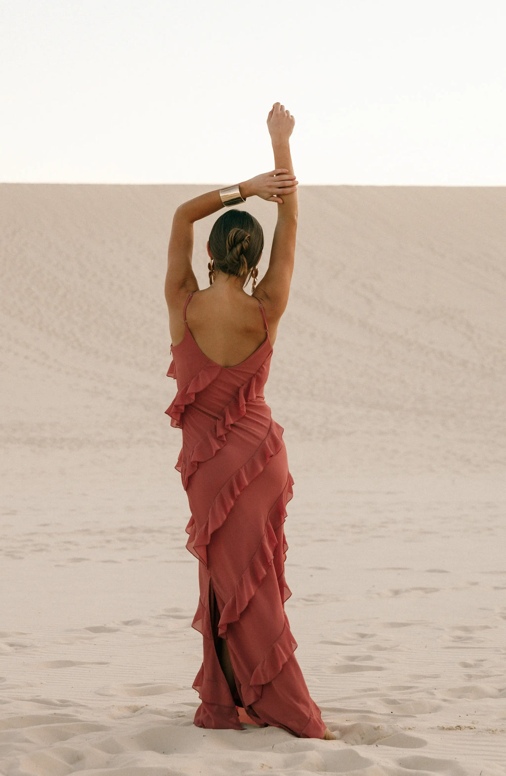 Sheath Spaghetti Straps Sleeveless Ankle-Length Prom Dress