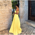 Best Sellers Spaghetti Straps Sleeveless A-Line Cutout Back Long Prom Dress