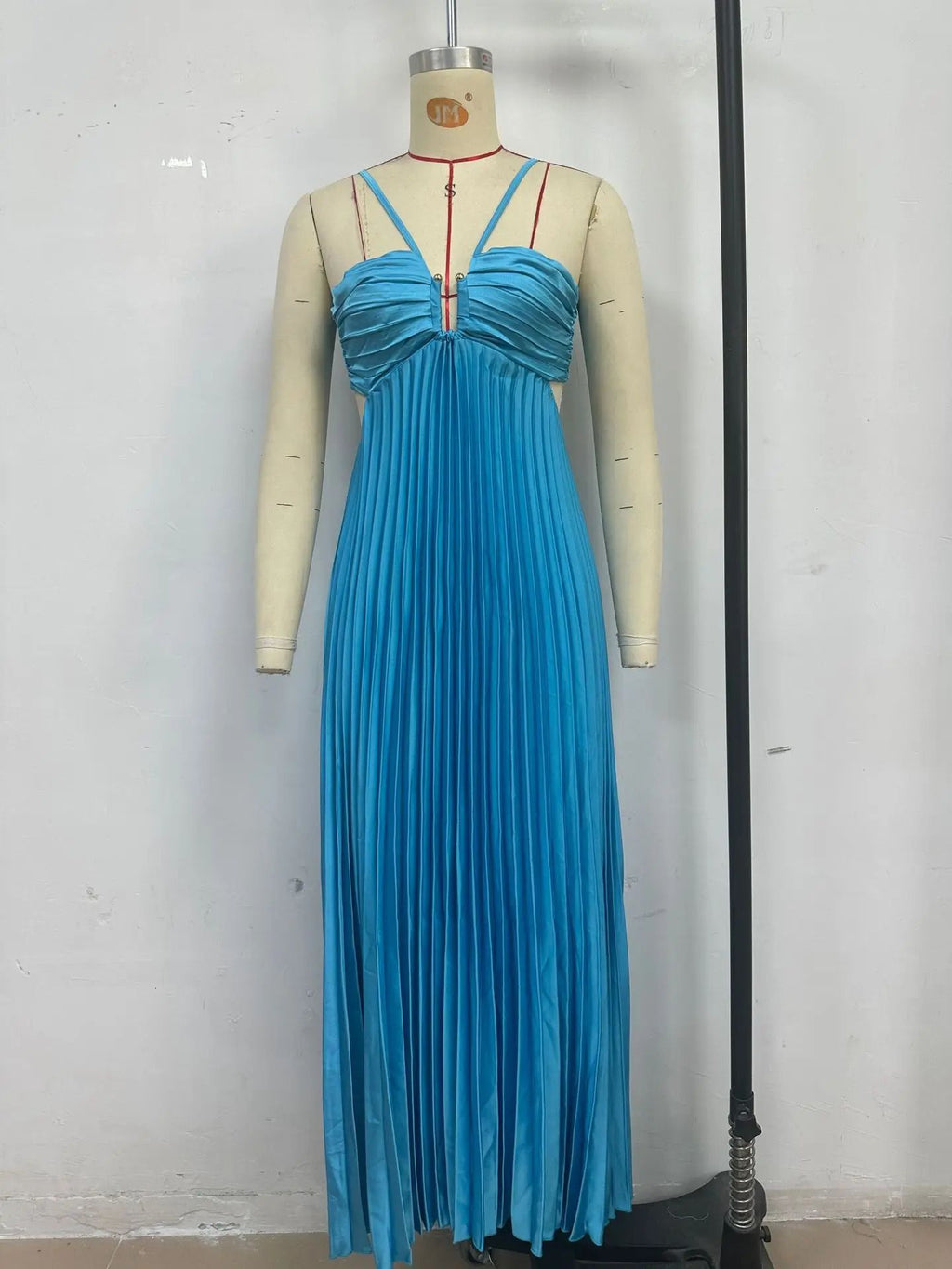 Best Sellers Spaghetti Straps Sleeveless A-Line Cutout Back Long Prom Dress