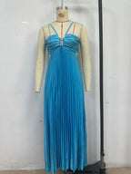 Best Sellers Spaghetti Straps Sleeveless A-Line Cutout Back Long Prom Dress