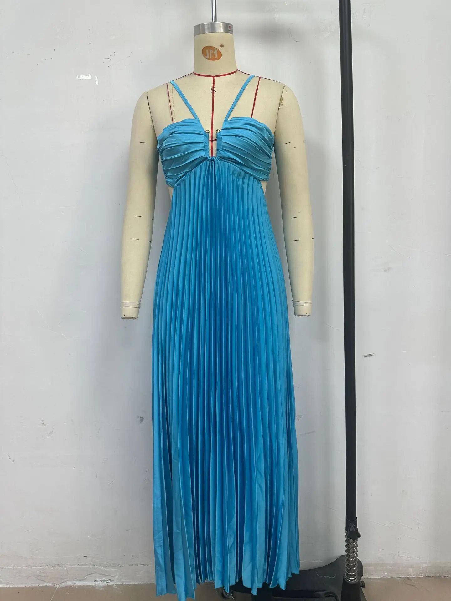 Best Sellers Spaghetti Straps Sleeveless A-Line Cutout Back Long Prom Dress
