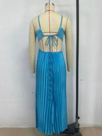 Best Sellers Spaghetti Straps Sleeveless A-Line Cutout Back Long Prom Dress