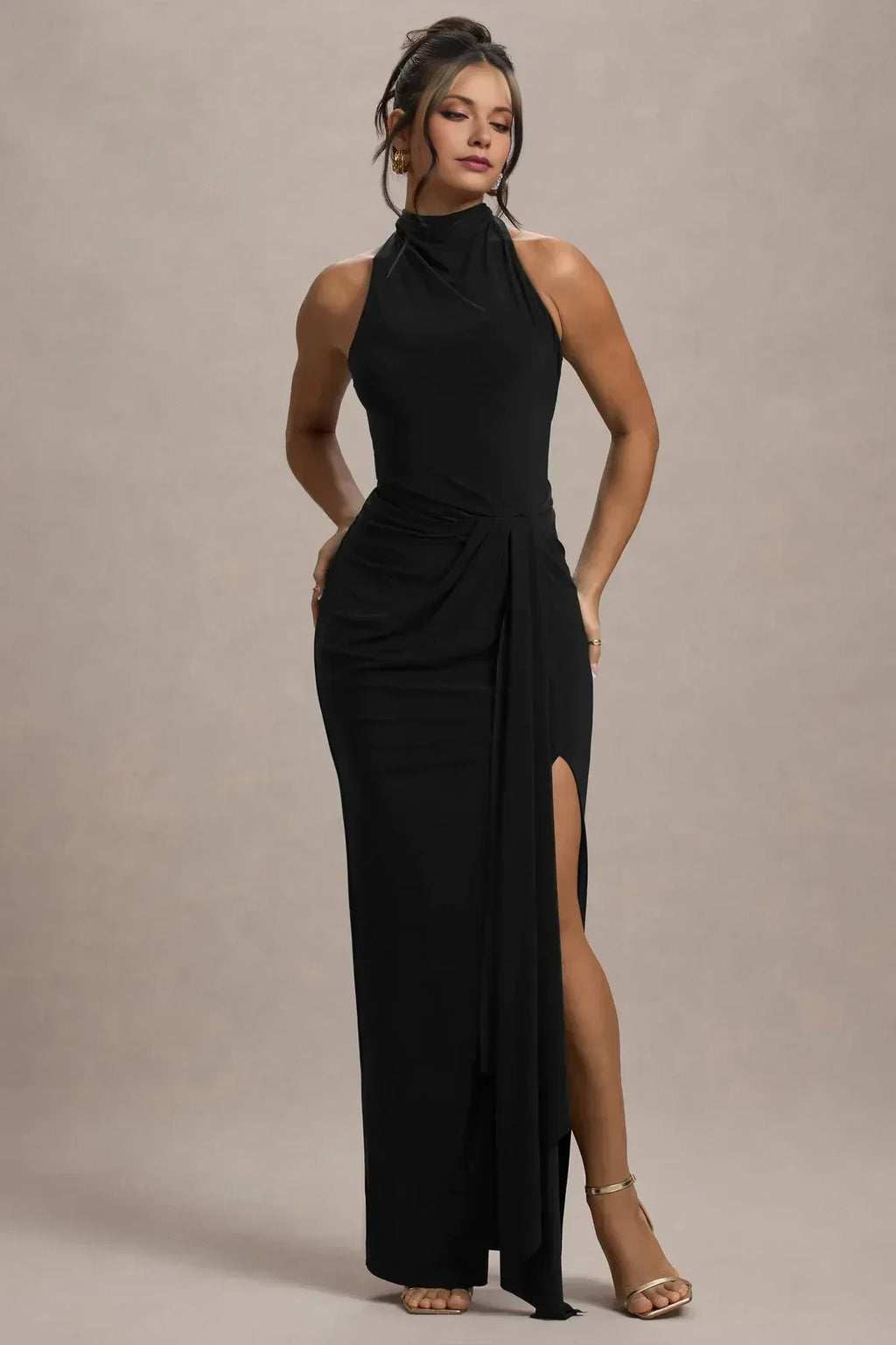 Bewitching Mermaid Halter Neck Sleeveless Open Back Floor Length Evening Dress