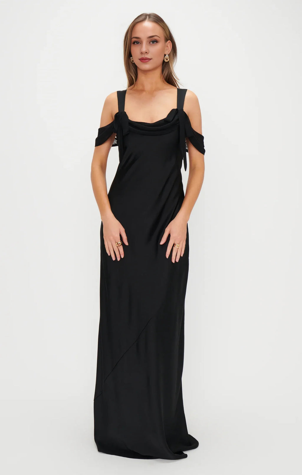 Dress Regular Straps Square Neck Sleeveless Maxi Dress Column Simple Backless Prom Dress
