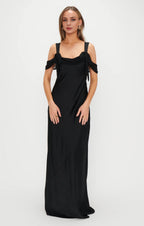 Dress Regular Straps Square Neck Sleeveless Maxi Dress Column Simple Backless Prom Dress
