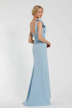 Mermaid/Trumpet V Neck Sleeveless V Back Floor-Length Prom Dress