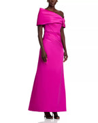 Bold A Line One Shoulder Oversized Collar Zipper Back Floor Length For Ladies Prom Dress