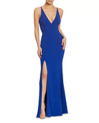 Bold Mermaid Deep V Neck Spaghetti Strap Zipper Back Floor Length Female Prom Dress