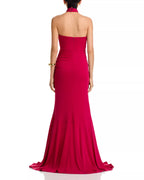 Bold Mermaid Halter Neck Cutout Detail Ruched Bodice Floor Length Hot Sale Prom Dress