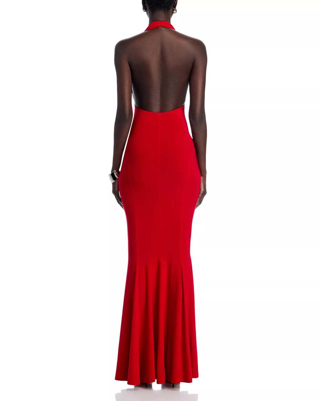 Bold Mermaid Halter Neck Open Back Cutout Bodice Floor Length For Sale Prom Dress