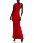 Bold Mermaid Halter Neck Open Back Cutout Bodice Floor Length For Sale Prom Dress