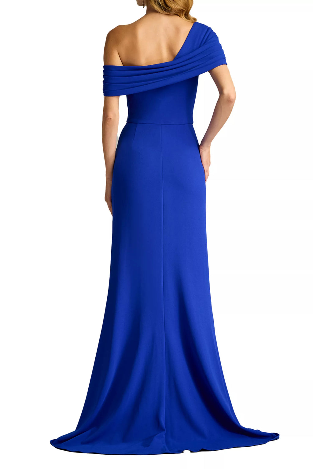 Bold Mermaid Off the Shoulder Ruffle Accent Train Floor Length For Women Prom Dress