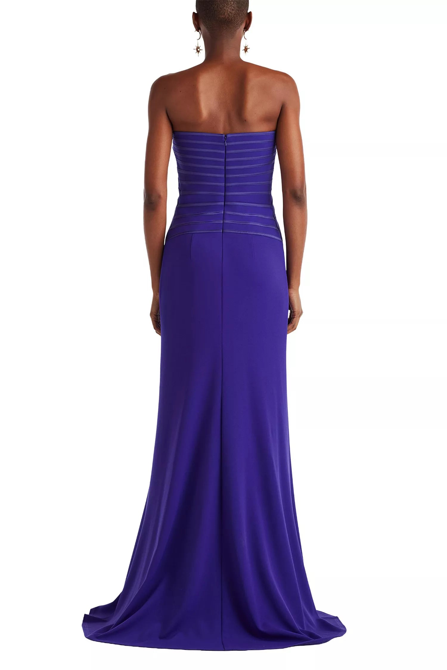 Bold Mermaid Sweetheart Neck Sleeveless Ruched Bodice Train Floor Length For Adults Prom Dress