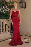 Bold Mermaid Sweetheart Spaghetti Strap Lace Up Back Floor Length Prom Dress