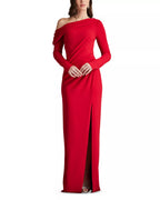 Bold Sheath Off Shoulder Long Sleeve High Slit Floor Length For Sale Prom Dress