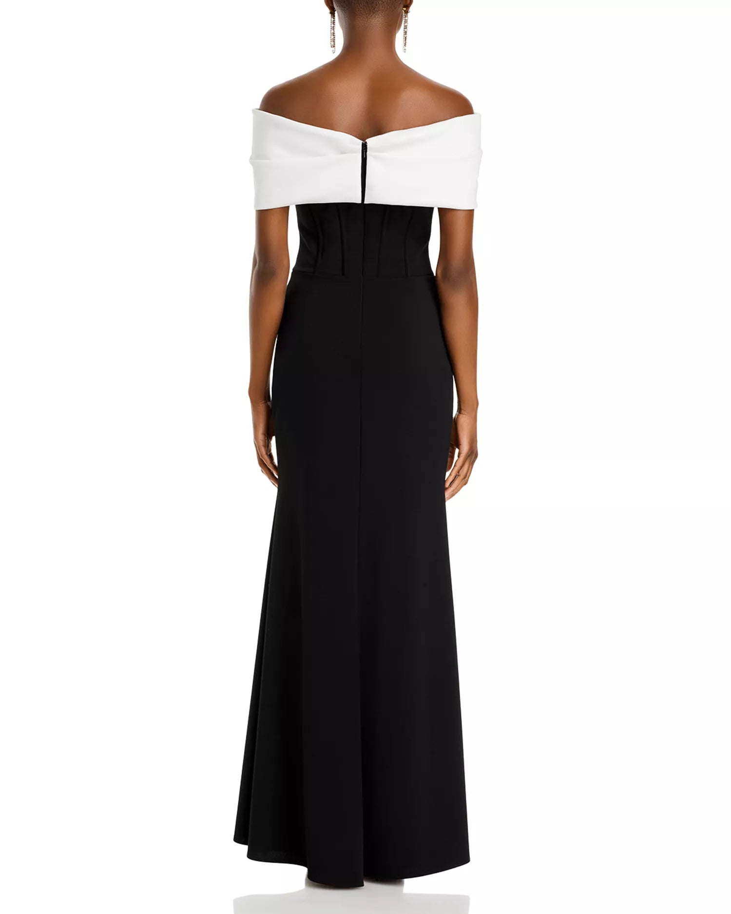 Bold Trumpet Off The Shoulder Sleeveless Zip Back Floor Length Hot Sale Prom Dress