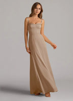 Bridal Party Essential Taupe Satin Bridesmaid Dresses with Sweetheart Neck, Corset Back and Flowing A-Line Silhouette