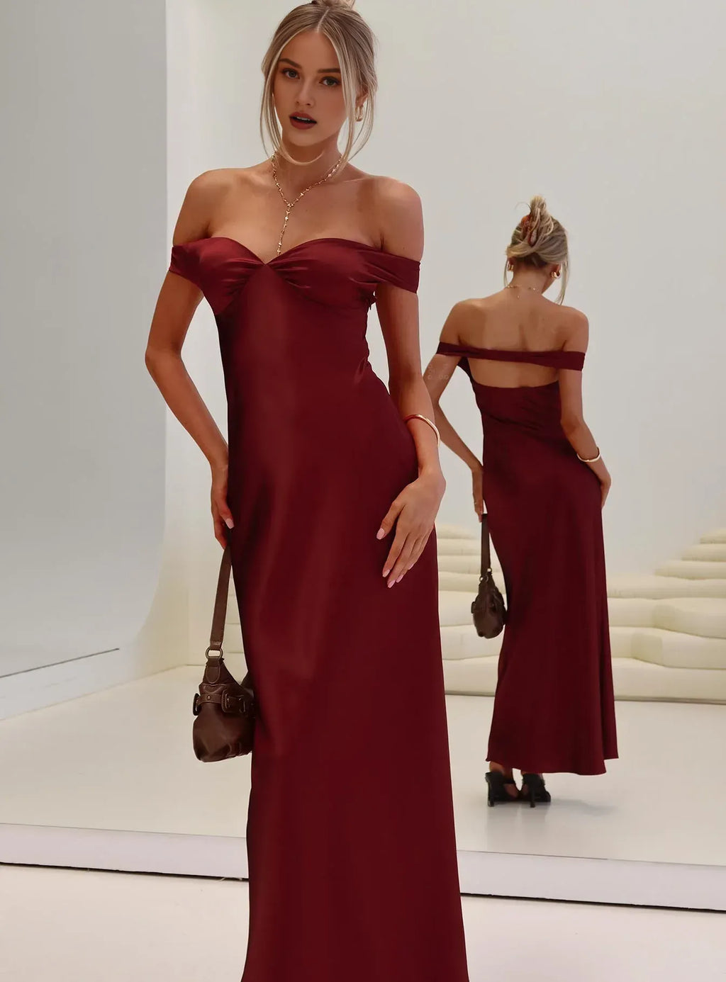 Off - Shoulder Maxi Dress Hot Sale Long Prom Dresses
