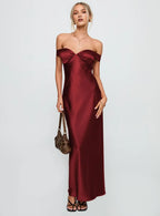 Off - Shoulder Maxi Dress Hot Sale Long Prom Dresses