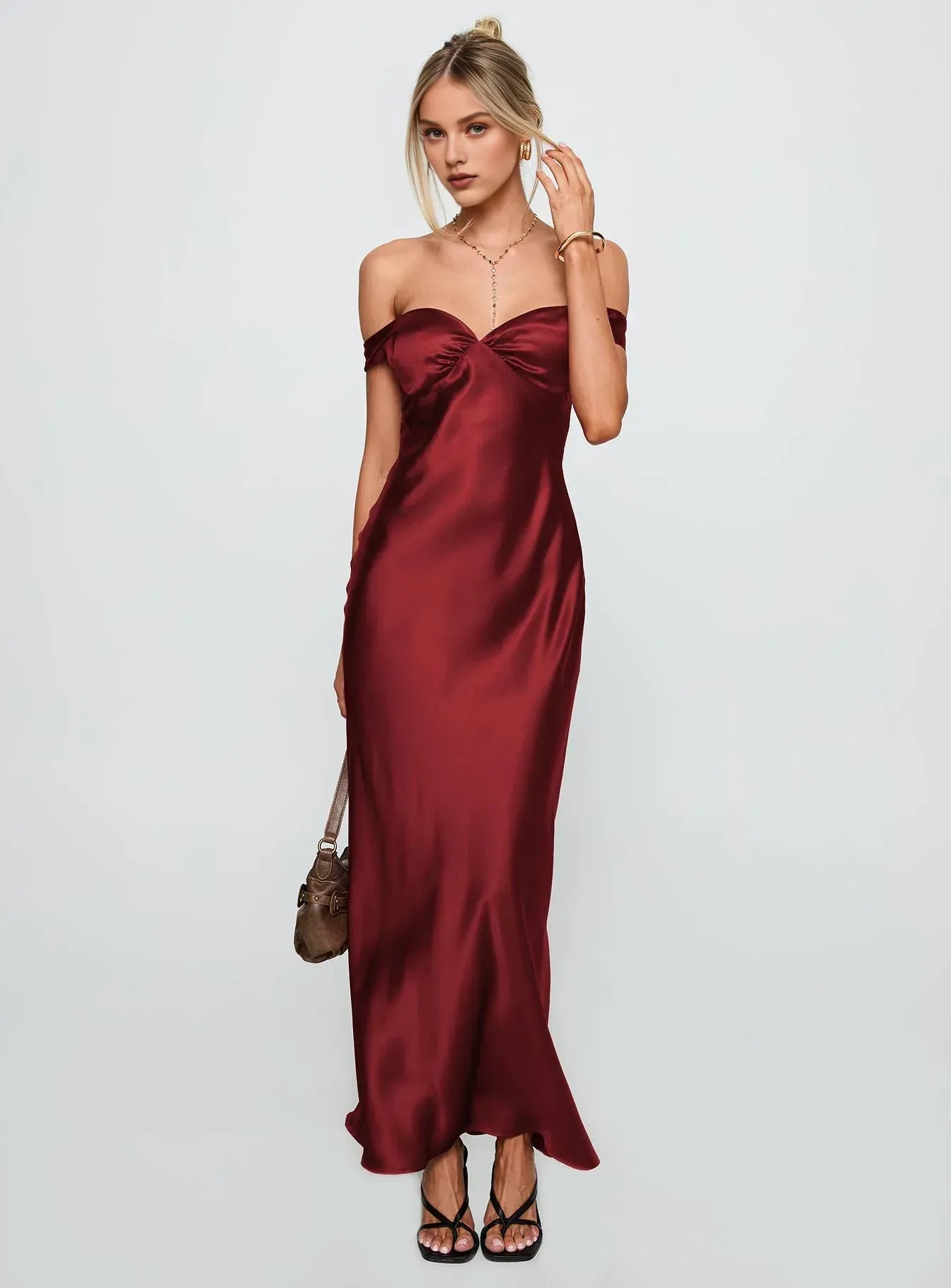 Off - Shoulder Maxi Dress Hot Sale Long Prom Dresses