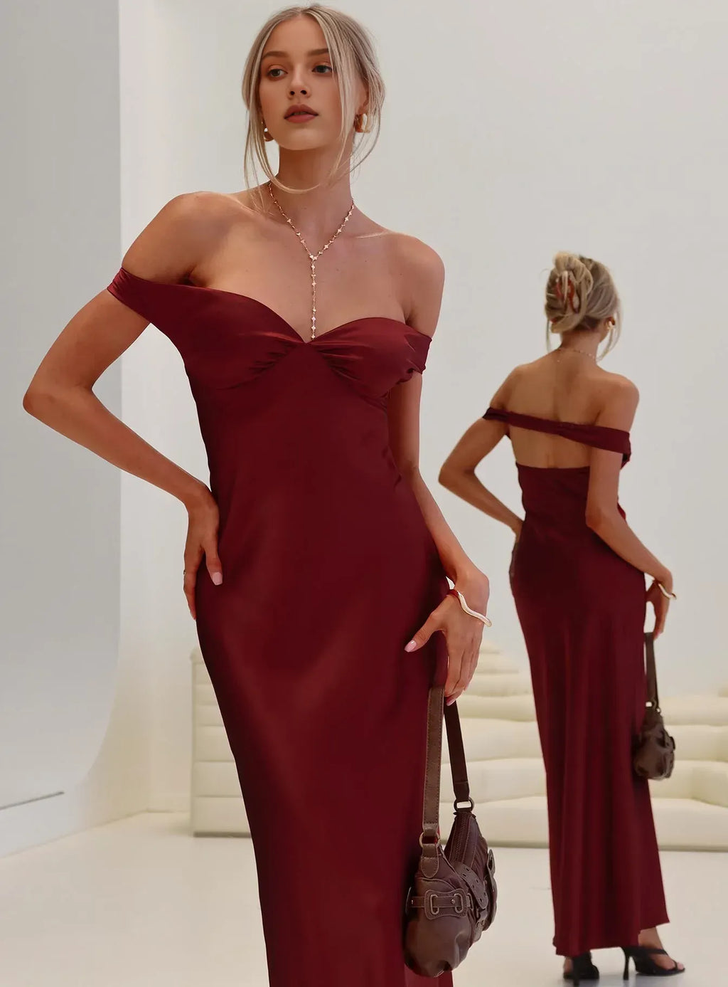 Off - Shoulder Maxi Dress Hot Sale Long Prom Dresses