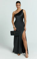 Captivating Mermaid One Shoulder Sleeveless Tie Back Floor Length Plus Size Evening Dress