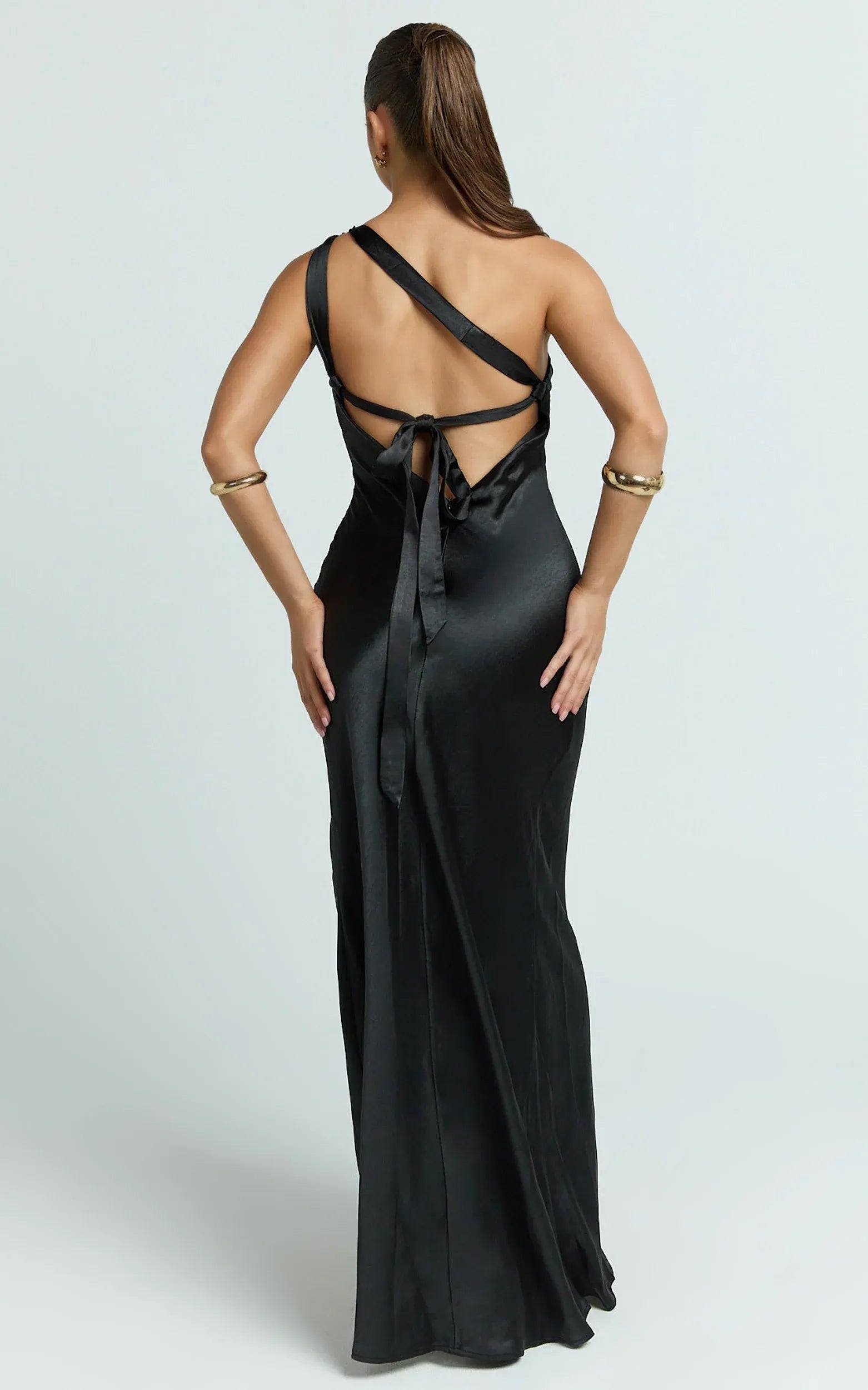 Captivating Mermaid One Shoulder Sleeveless Tie Back Floor Length Plus Size Evening Dress