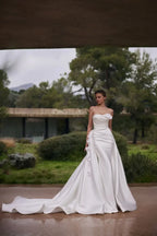 Captivating Strapless Mermaid Floral Accent Zip Back Train Length Wedding Dress