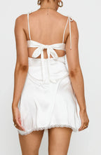 Captivating Sweetheart Neck Tie Strap Bow Back Short Length Homecoming Dress