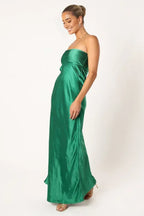 Casual Column Strapless Neck Sleeveless Backless Floor-Length Prom Dress