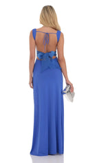 Casual Sheath/Column Cowl Neck Open Back Up Floor-Length Prom Dress