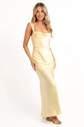 Casual Sheath Cowl Neck Sleeveless Ankle-Length Prom Dress