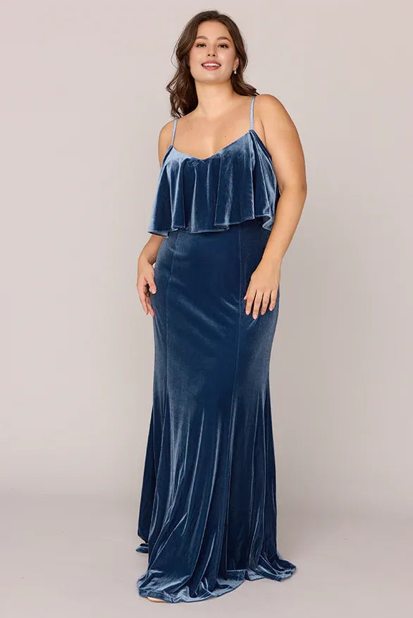 Casual Sheath Spaghetti Straps Sleeveless Floor-Length Plus Size Prom Dress
