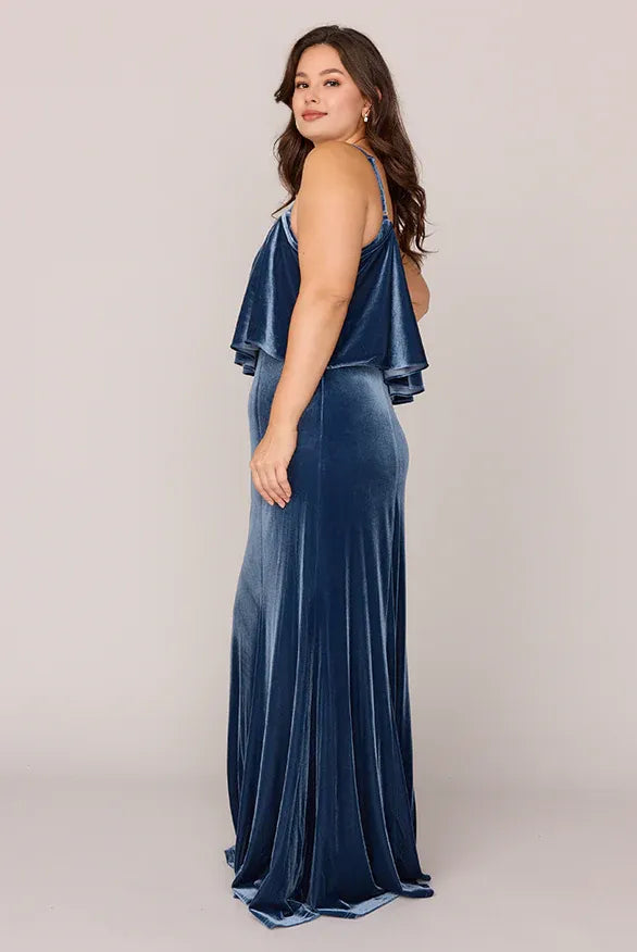 Casual Sheath Spaghetti Straps Sleeveless Floor-Length Plus Size Prom Dress