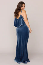Casual Sheath Spaghetti Straps Sleeveless Floor-Length Plus Size Prom Dress