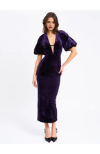 Casual Sheath V Neck Bubble Sleeve Ankle-Length Prom Dress